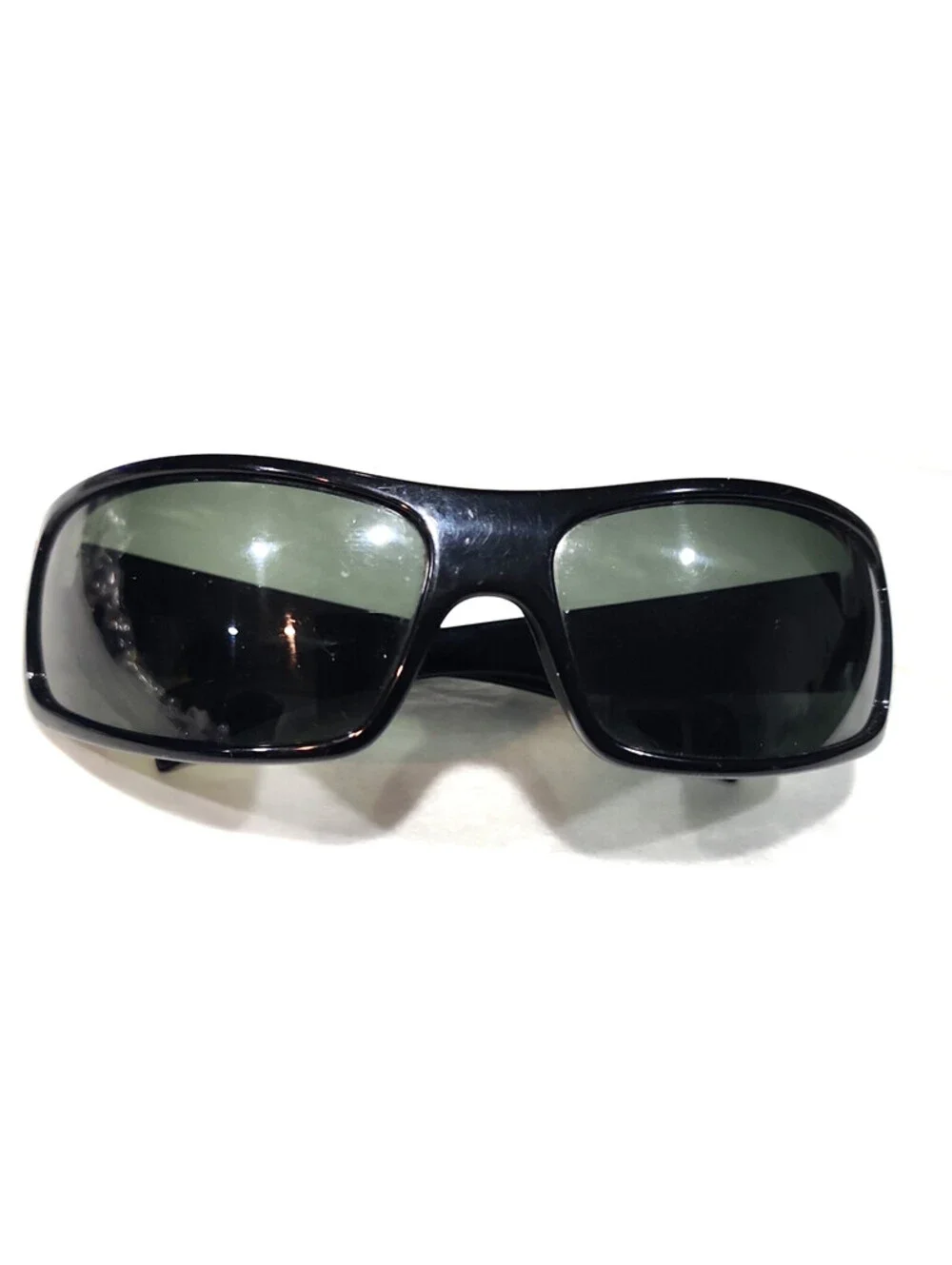 Bolle Black Rectangle Gray Wrap Sunglasses